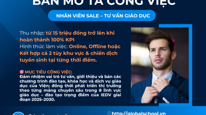 Mô tả vai trò Sale Tư vấn giáo dục